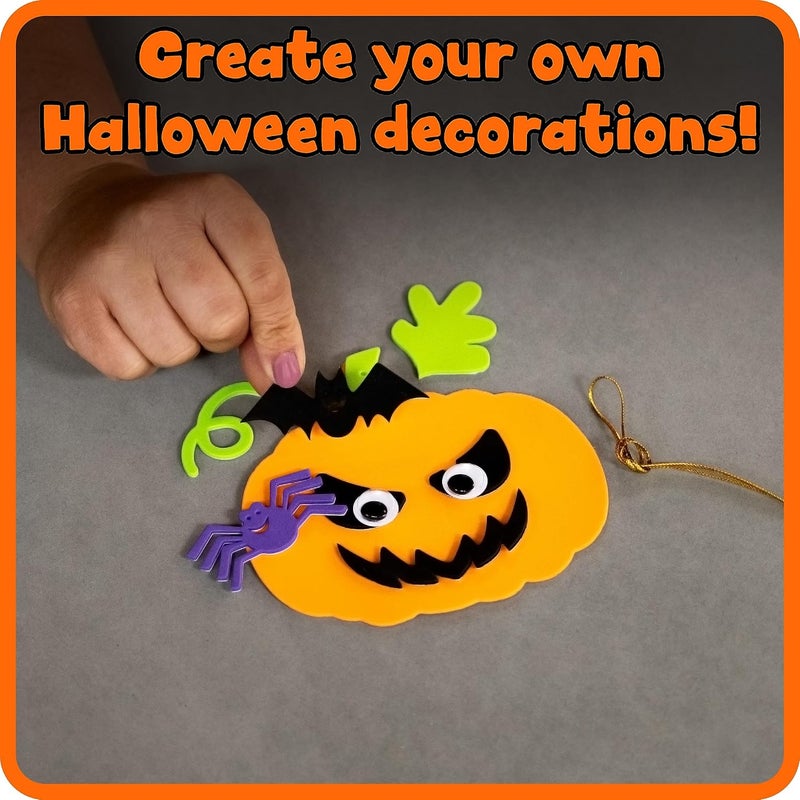 READY 2 LEARN Create Your Own Halloween Pumpkins | Set of 4 | Halloween Crafts for Kids Ages 4-8 | DIY Party Favors, Ornaments, Magnets and Decor - Image 3